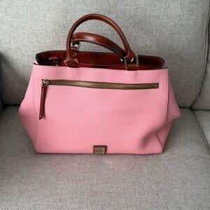 Pebble Grain Zip Satchel